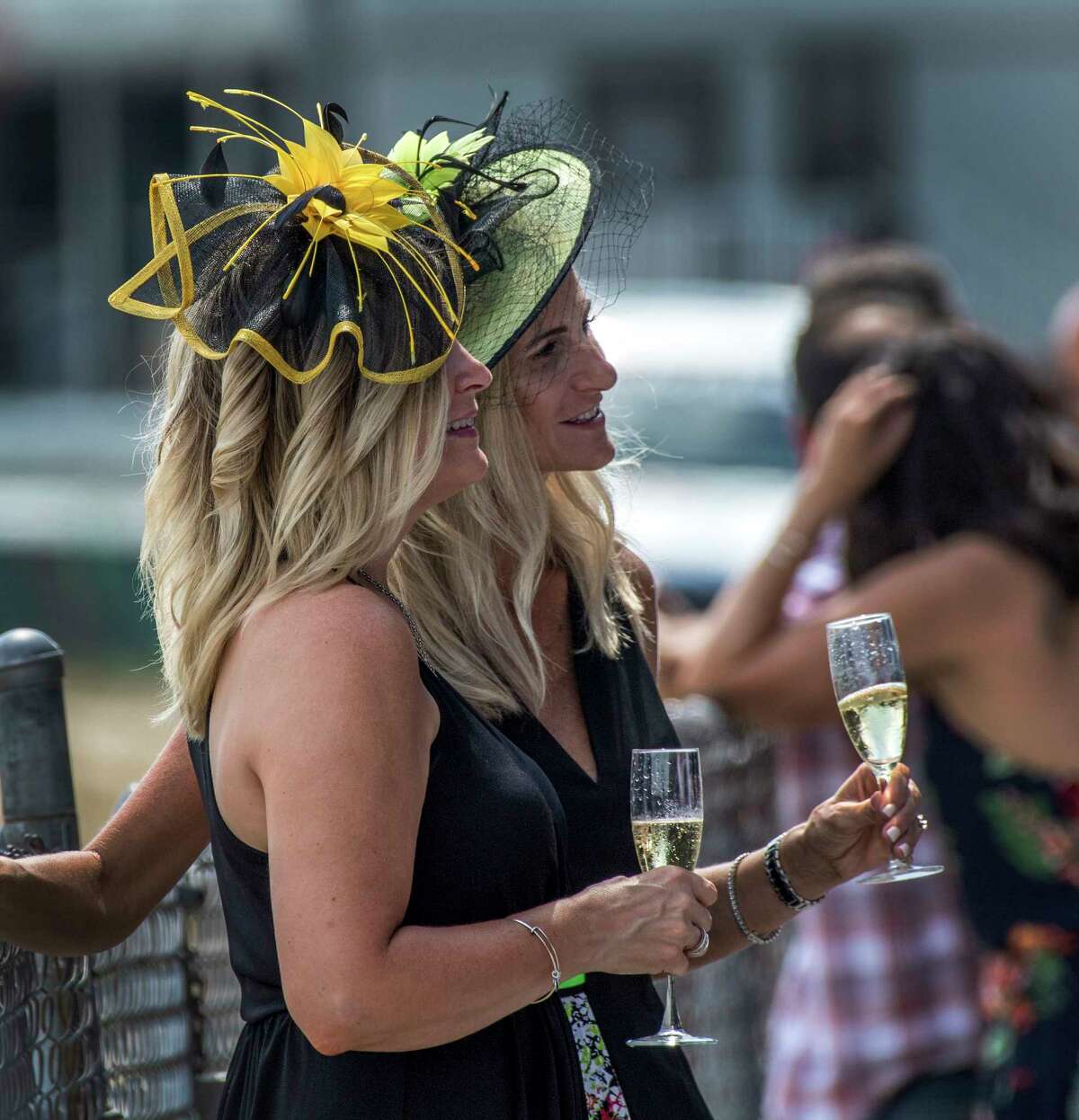 As good weather prevails so far today the stylish hats come out at the Saratoga Race Course Saturday July 28, 2018 in Saratoga Springs, N.Y. (Skip Dickstein/Times Union)