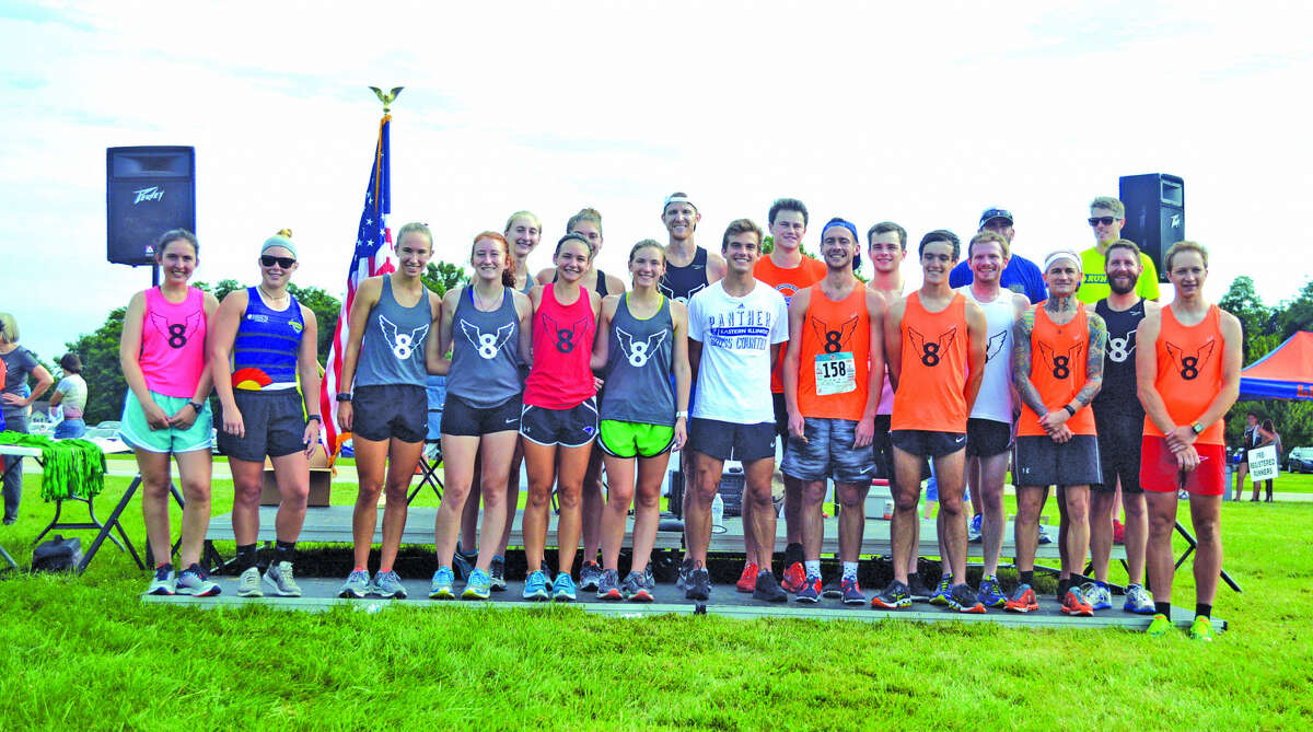 Pictured above are former members of the Edwardsville High School cross country program that returned to run Mud Mountain on Saturday at SIUE.