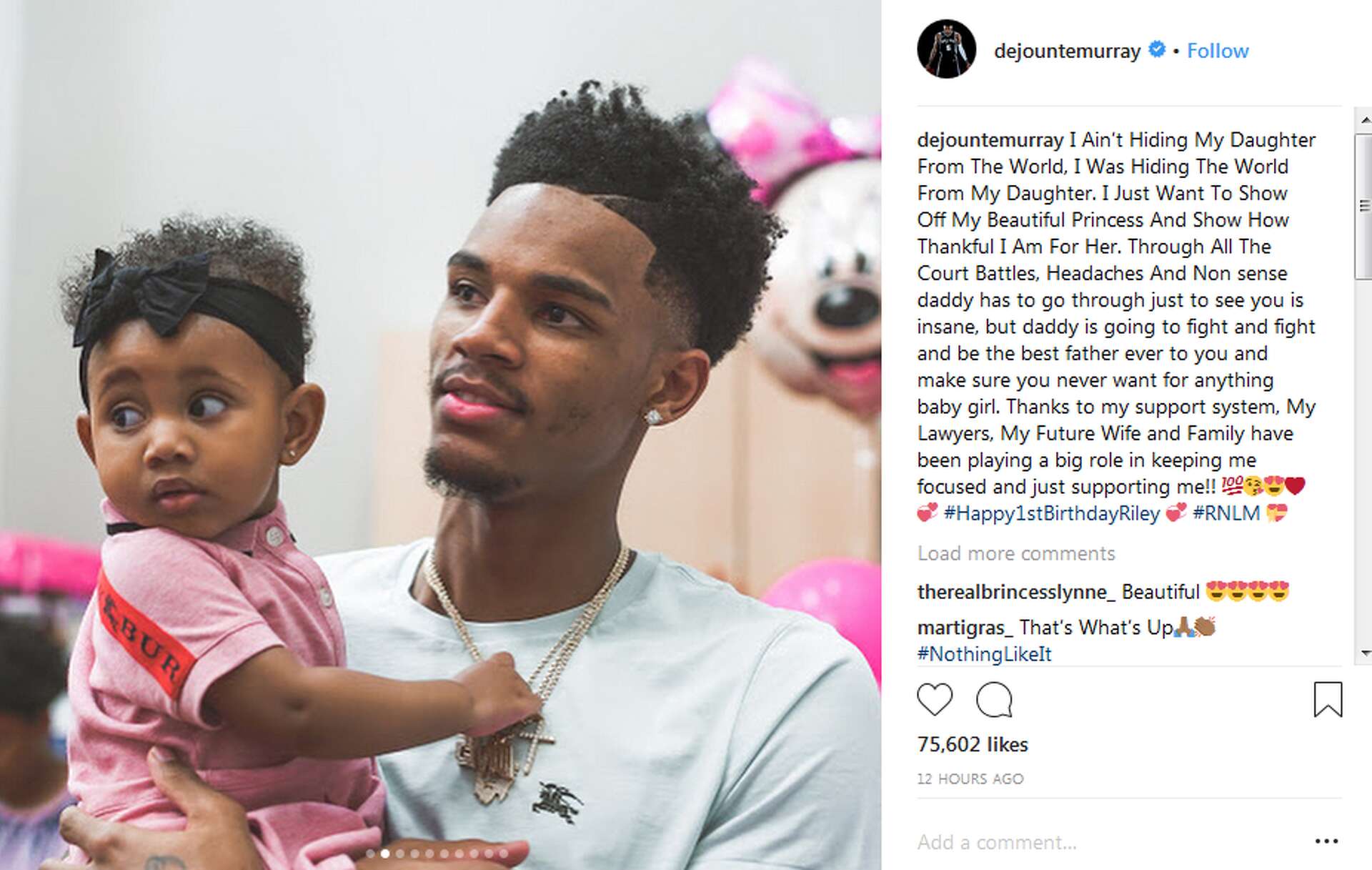 Spur Dejounte Murray surprises fans with post showing off his 1-year-old  daughter