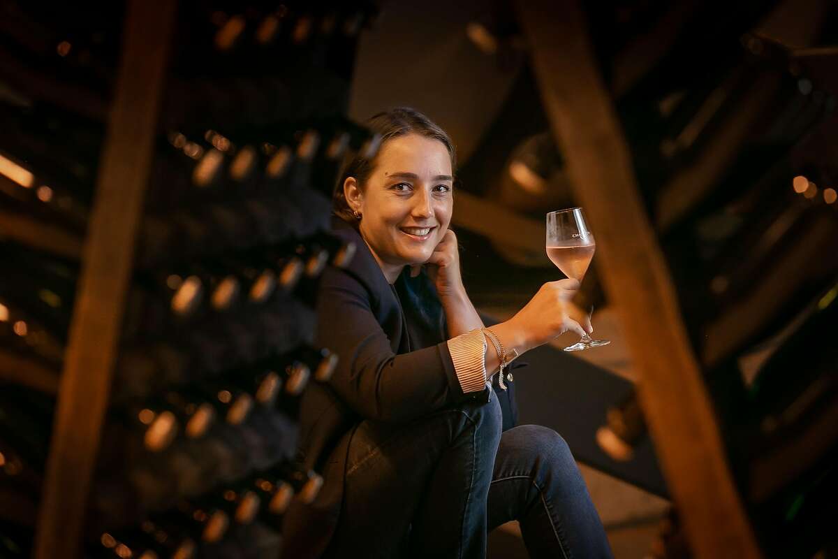 Director of winemaking for Domaine Chandon, Pauline Lhote at the winery in Yountville, Calif. is seen on July 24th, 2018.
