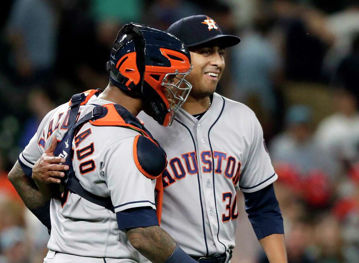 August 10, 2018: Houston Astros catcher Martin Maldonado (15