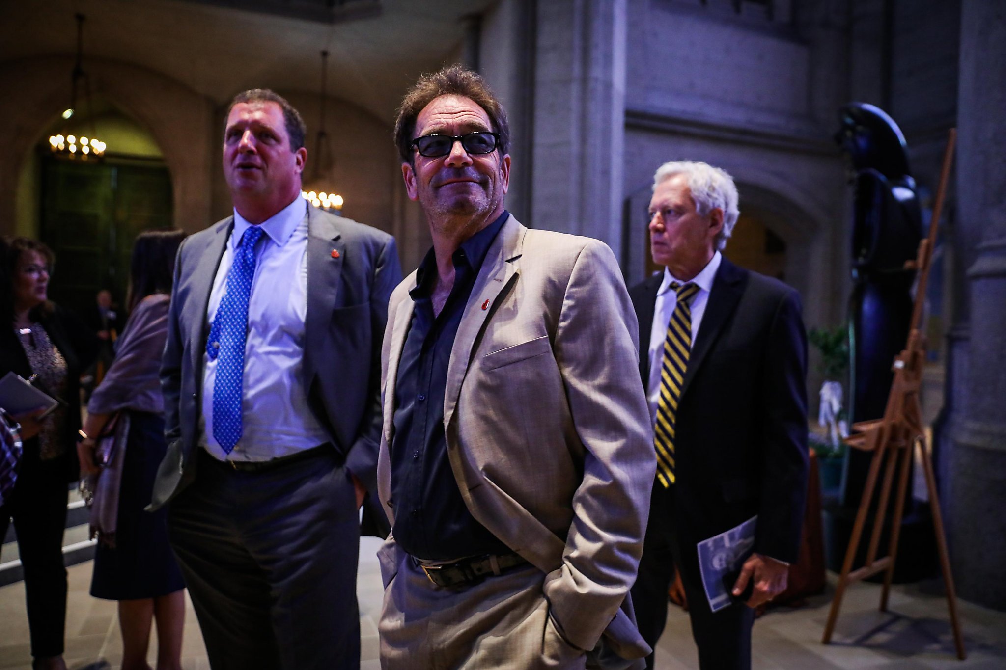 Former San Francisco 49ers owner Edward J. DeBartolo Jr., delivers the  eulogy during a memorial service at Grace Cathedral for San Francisco 49ers  great Dwight Clark, Wednesday, Aug. 1, 2018, in San