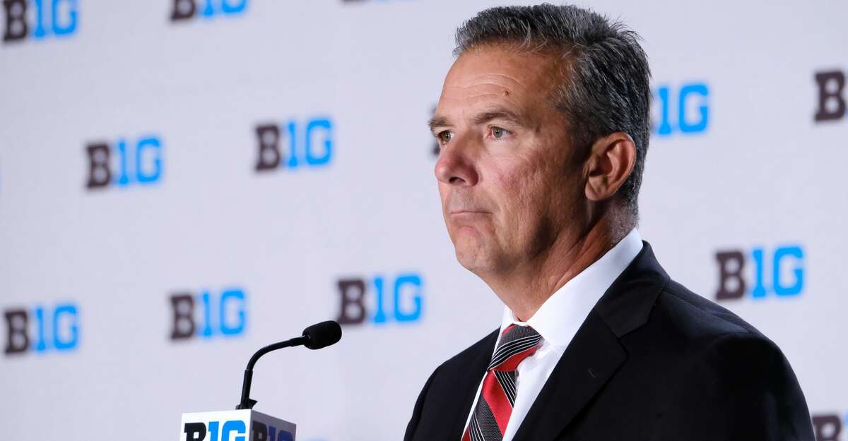 CHICAGO, IL - JULY 24: Ohio State Football head coach Urban Meyer speaks to the media during the Big Ten Football Media Days event on July 24, 2018 at the Chicago Marriott Downtown Magnificent Mile in Chicago, Illinois. (Photo by Robin Alam/Icon Sportswire via Getty Images)