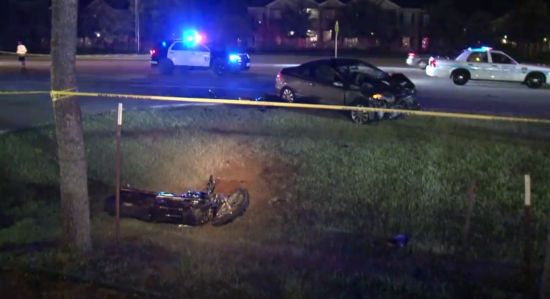 Motorcyclist in critical condition after crash near Huffman
