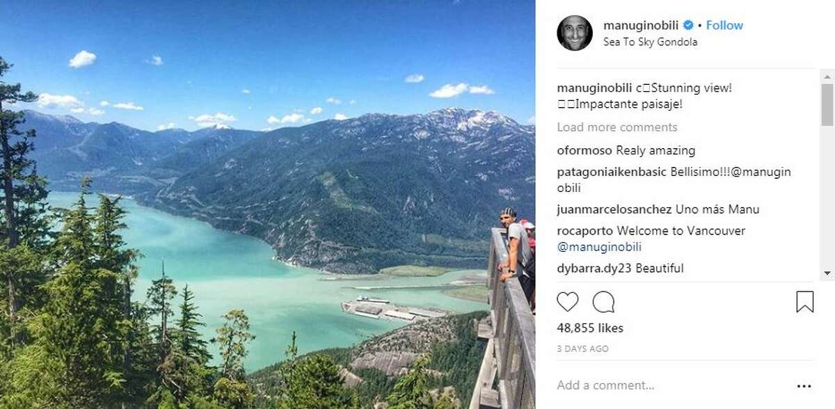 While Spurs fans wonder about the future of Manu Ginobili, the team's oldest player, Ginobili is traveling the continent with his family and posting stunning pictures to social media.
