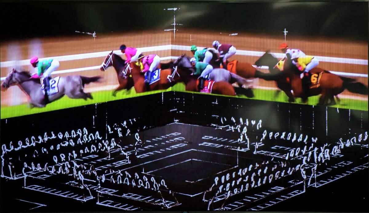 An artists representation of the $20M project that John Hendrickson, president, National Museum of Racing and Hall of Fame outlined at the beginning of the 2018 induction ceremony held at the Finney Pavilion of the Fasig-Tipton Sales Company Friday Aug. 3, 2018 in Saratoga Springs, N.Y.(Skip Dickstein/Times Union)