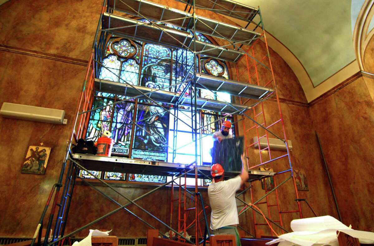 Keeping the Faith Ansonia Church restores its stained glass windows