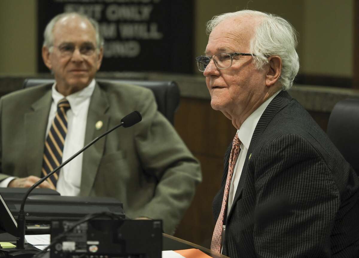 Midland County Judge Mike Bradford and other commissioners vote 08/03/18 on giving more than $11 million in sales tax money to area groups serving county residents. Tim Fischer/Reporter-Telegram