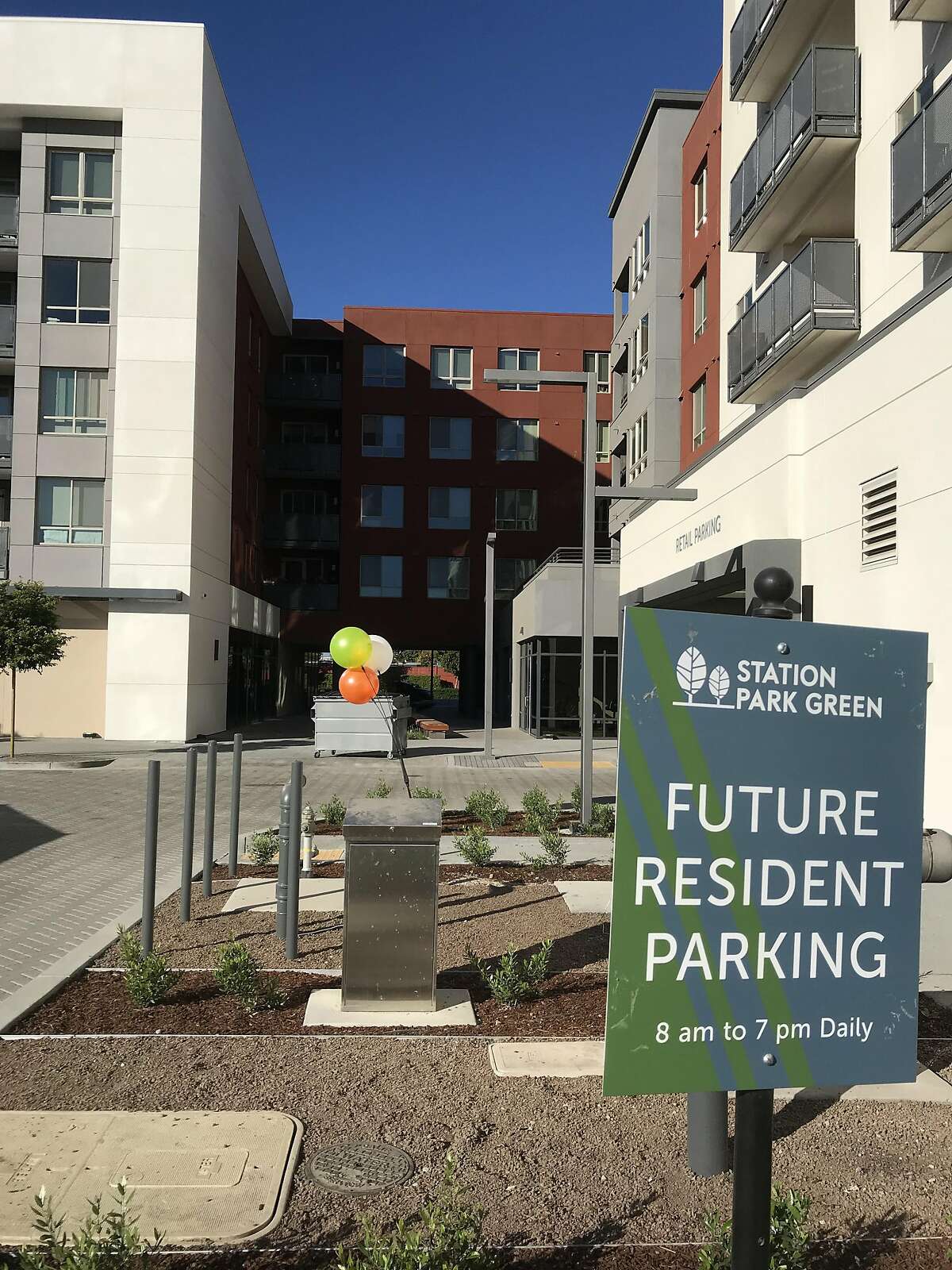 Station Park Green is a new apartment complex developed by Essex Property Trust, near its headquarters in San Mateo. August 3, 2018. Photo by Kathleen Pender/The Chronicle.
