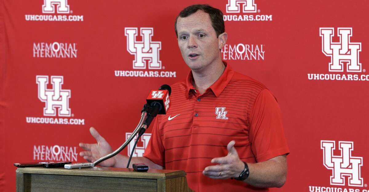 Cougars head coach Major Applewhite speaks during the University of Houston football media day Thursday, Aug. 2, 2018 at the Carl Lewis Auditorium on the campus in Houston, TX. Michael Wyke/Contributor