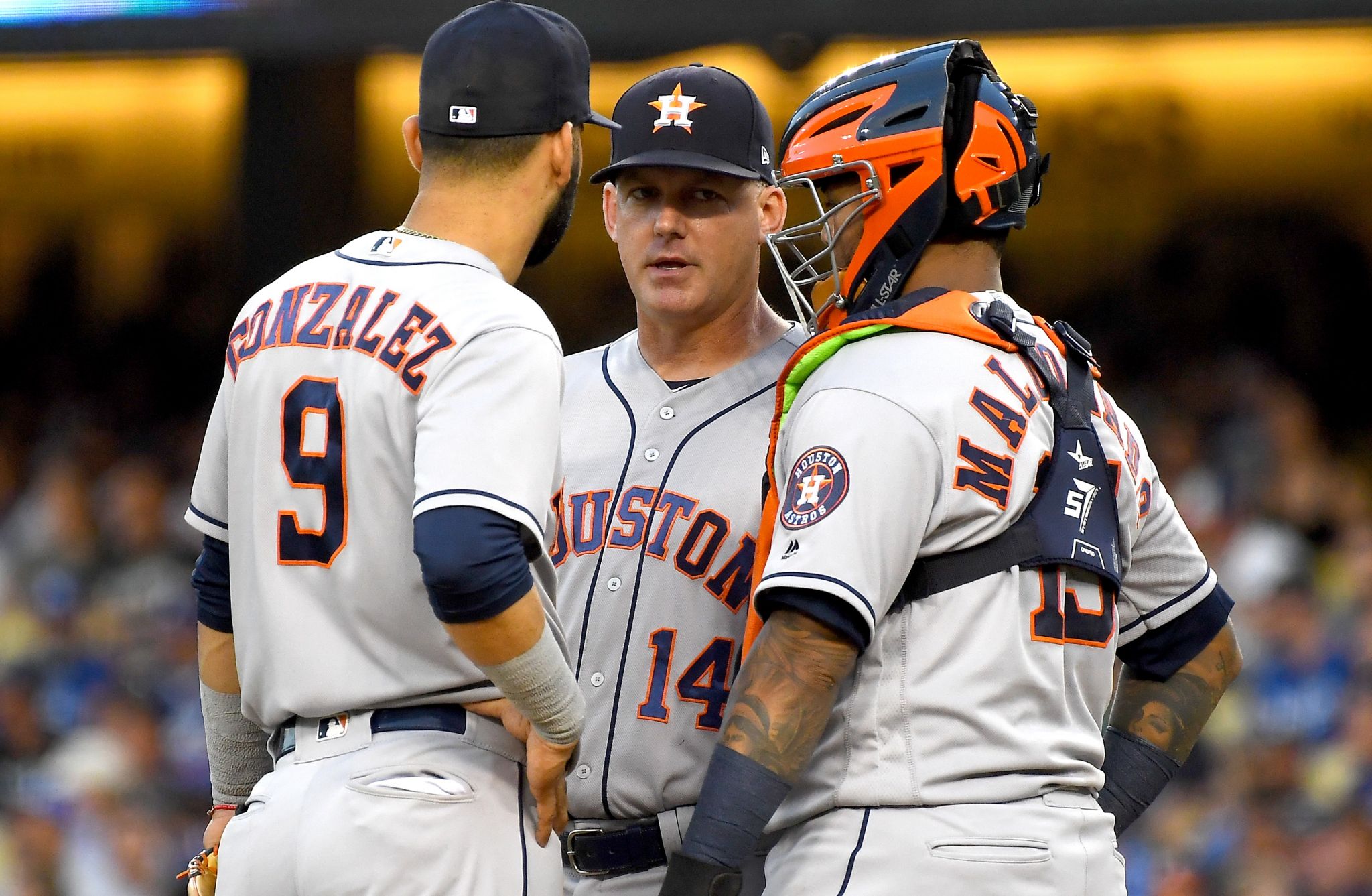 Lance McCullers Jr. #43 of the Houston Astros stands in the dugout News  Photo - Getty Images