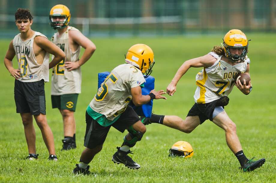 Dow High S First Football Practice Of The Season Aug 6 2018
