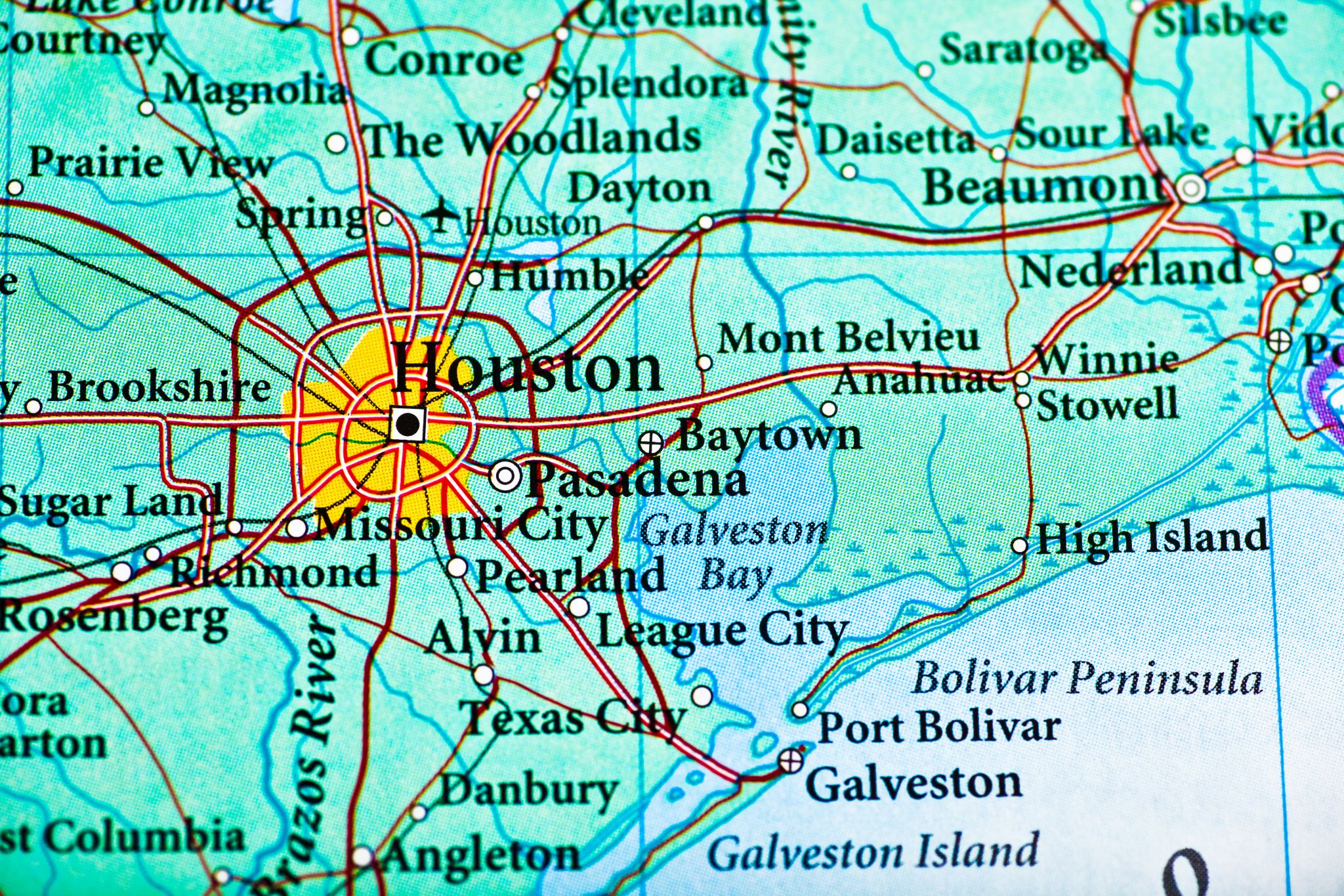 Houston Texas On State Map - United States Map