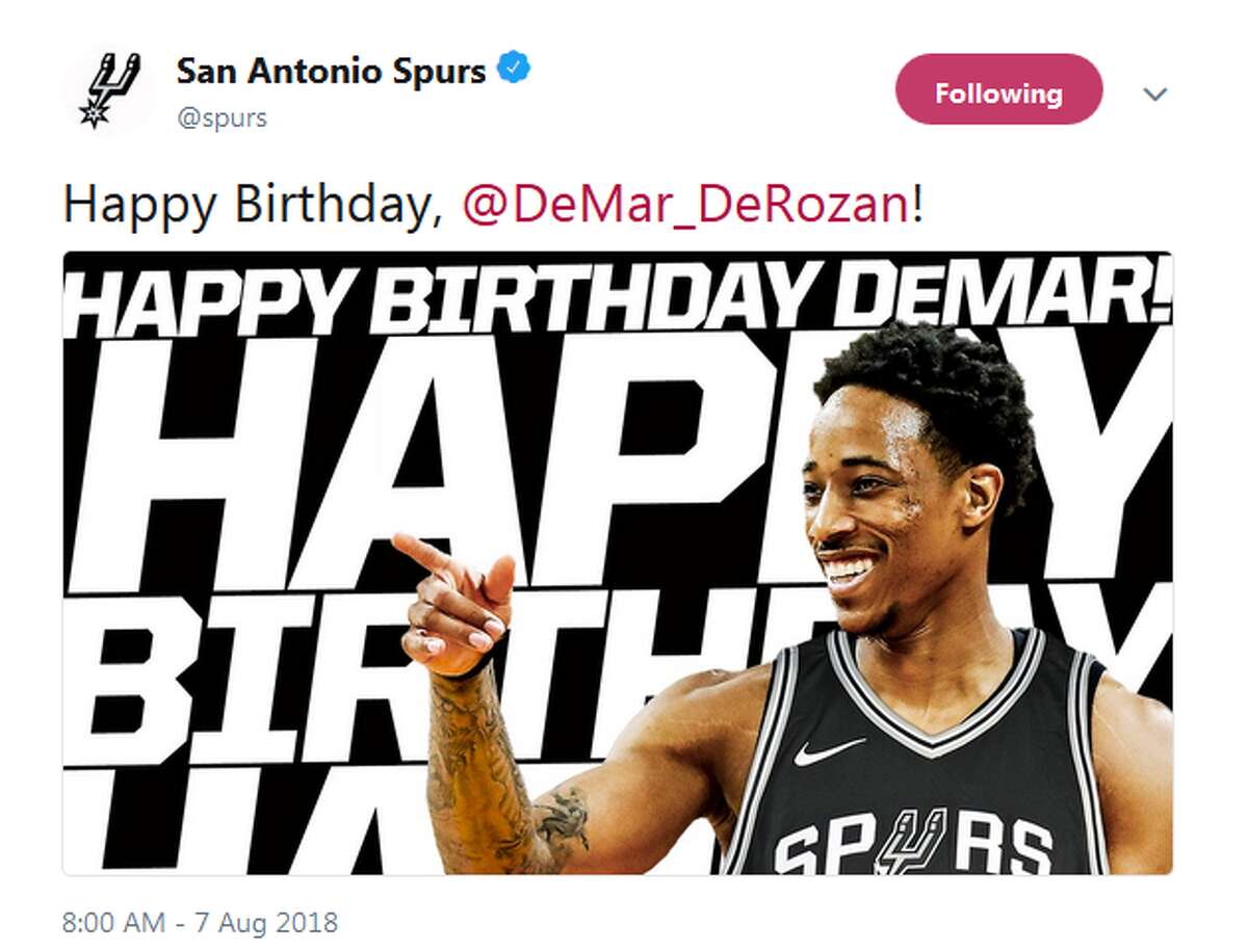 Spurs fans use DeMar DeRozan's birthday to continue welcoming him