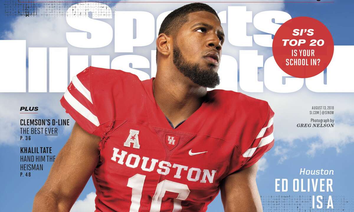 PHOTOS: Houston athletes who have made the Sports Illustrated cover  University of Houston All-American defensive tackle Ed Oliver is featured on the cover of one of Sports Illustrated's college football preview issues that hit stores Wednesday. >>> See which other Houston teams and athletes have made the cover of the nation's premier sports magazine through the years ...