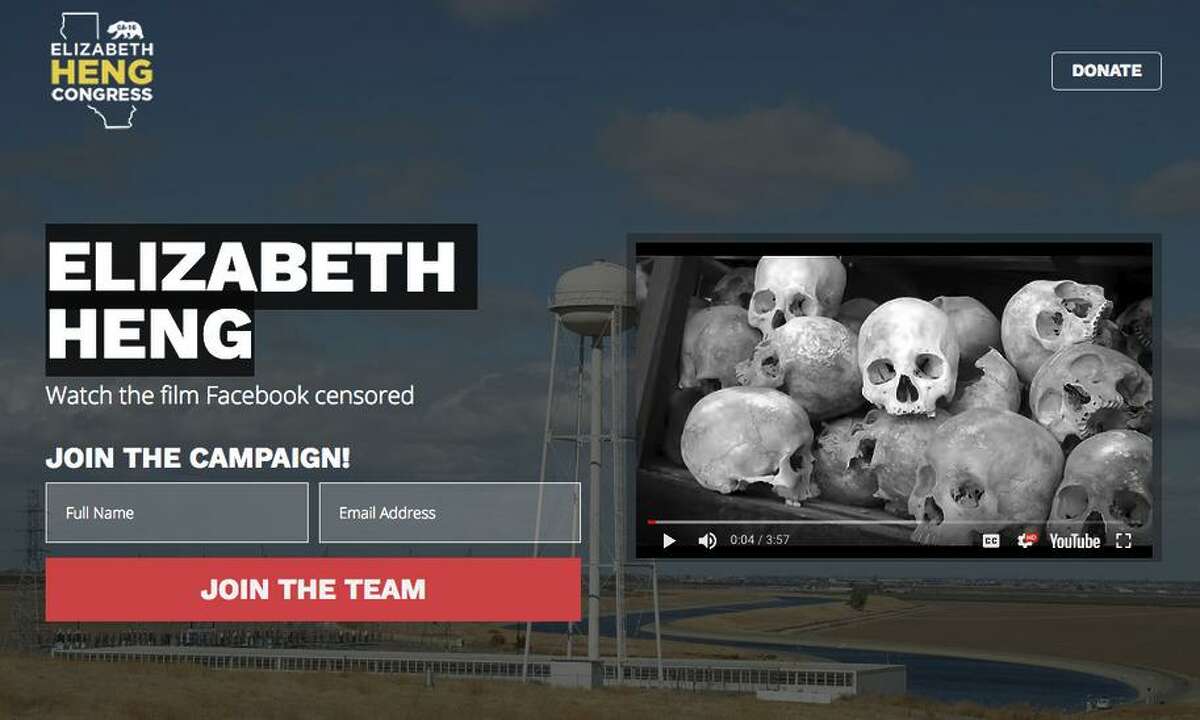 Screen shot from congressional candidate Elizabeth Heng’s campaign ad that mentions the 1970s Cambodian genocide.
