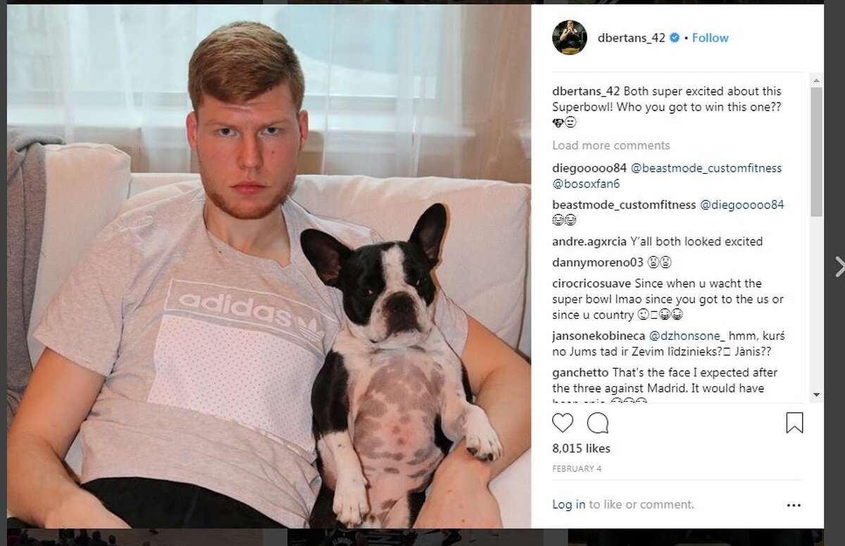 Spurs Davis Bertans' dog Rocky has it's own Instagram.