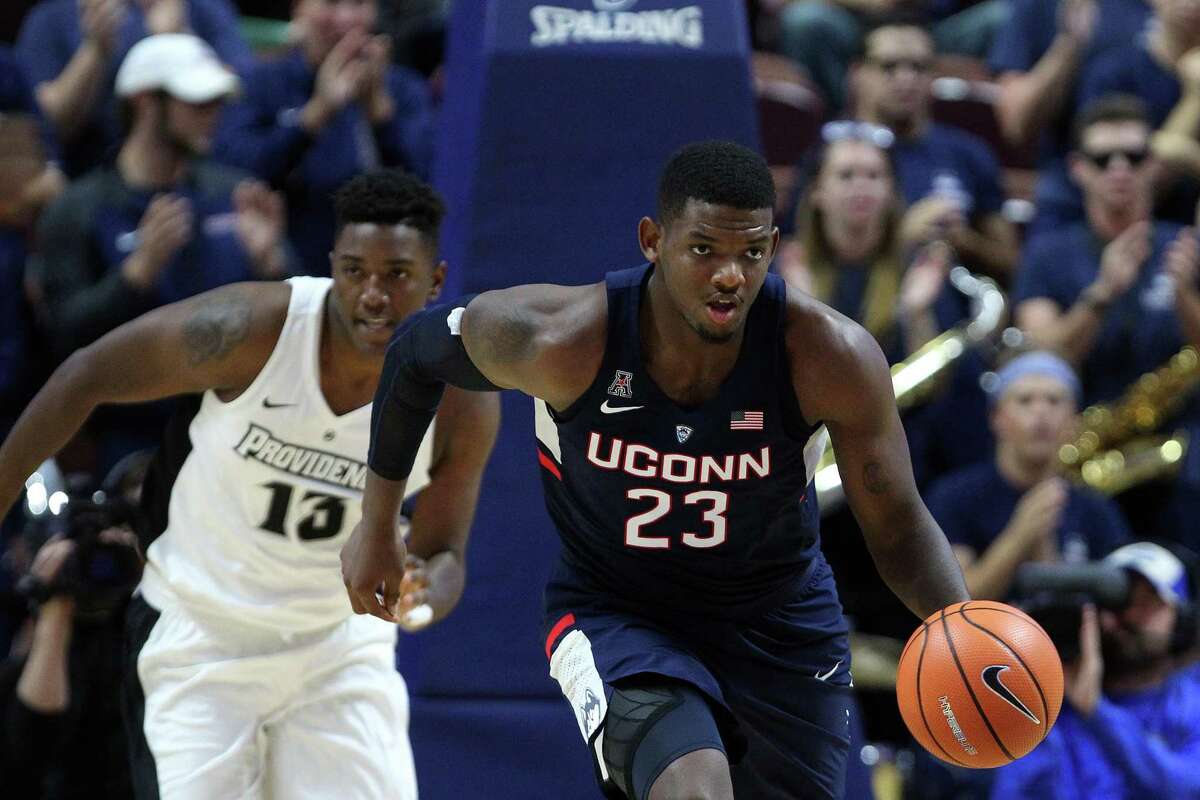 UConn forward Eric Cobb (23) is down 20 pounds and 2-percent, respectively, just since May.