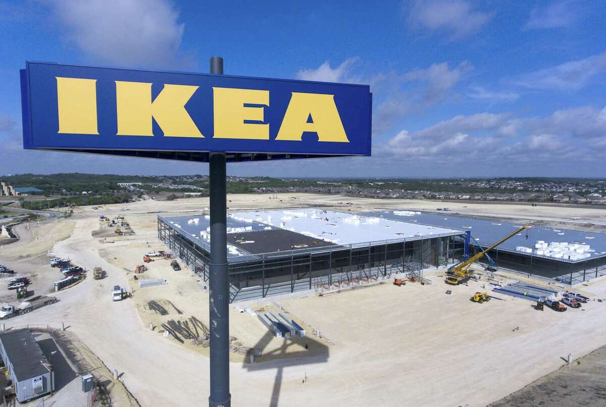 The still-under-construction Ikea store at the intersection of Loop 1604 and Interstate 35 on the Northeast Side is seen Thursday. ,