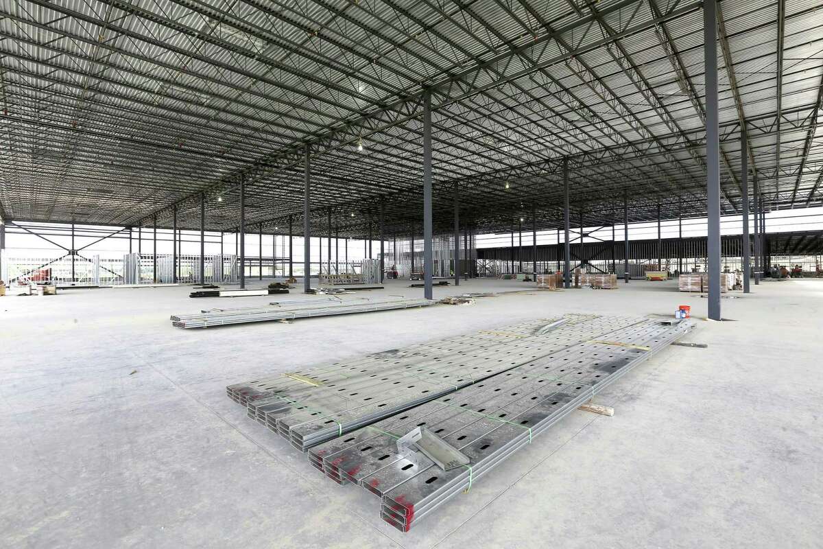 The inside of the still-under-construction, 289,000-square-foot IKEA store at the intersection of Loop 1604 and I-35 in Live Oak is seen Thursday, Aug. 9, 2018.