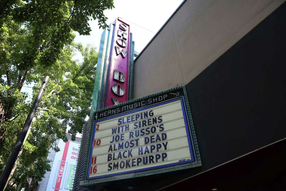 The Showbox Theater on 1st Avenue. Photographed on Aug. 9, 2018.