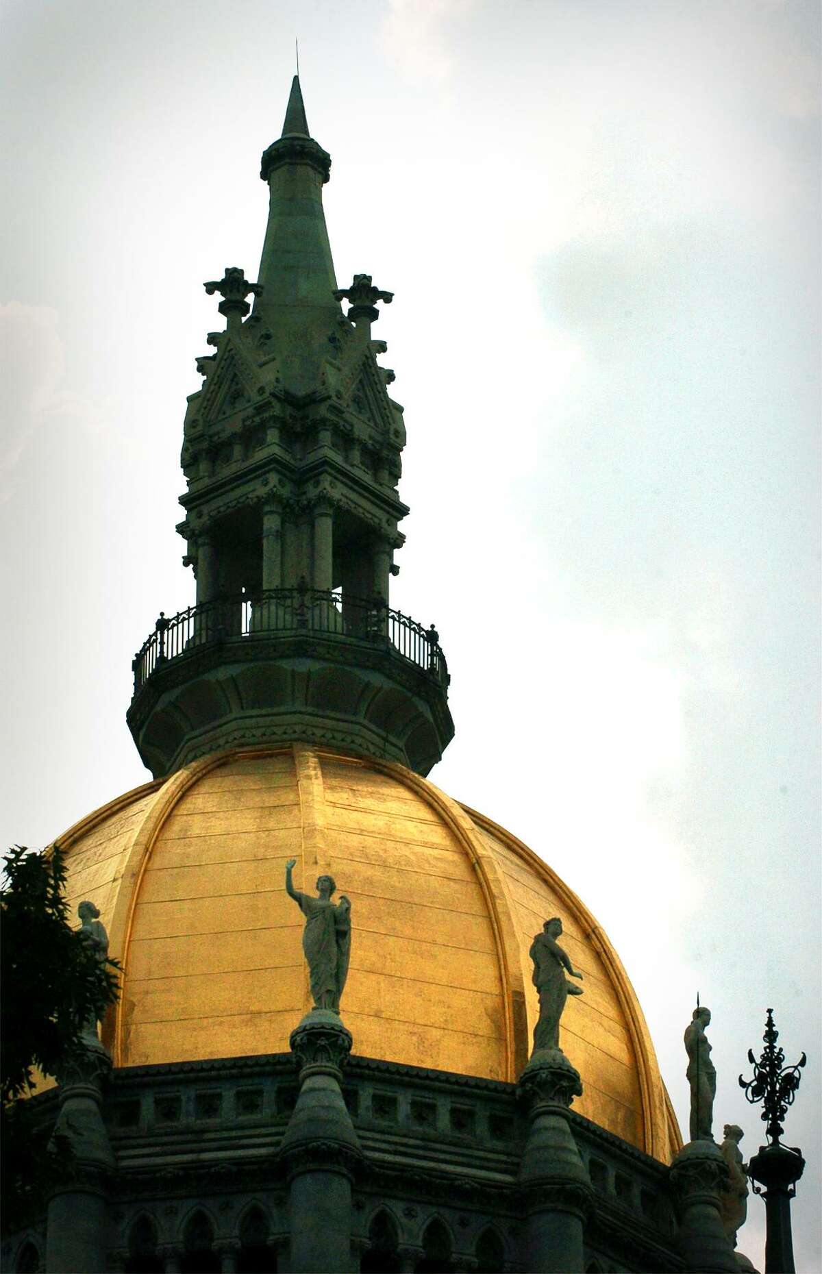 The Connecticut State Capitol dome in Hartford.