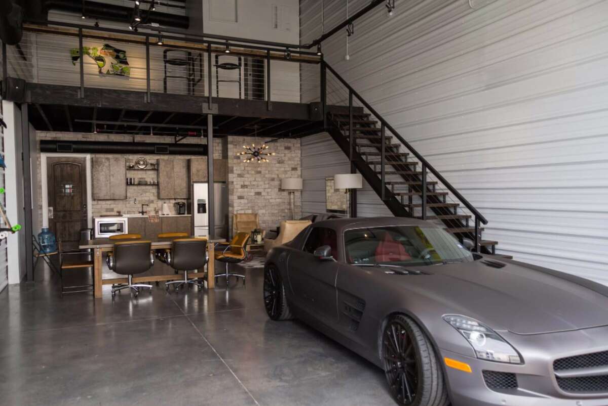 This is the inside of a completed Garages of Texas space in the Dallas area. The garage condo community for car enthusiasts will soon have a location in the Katy area.
