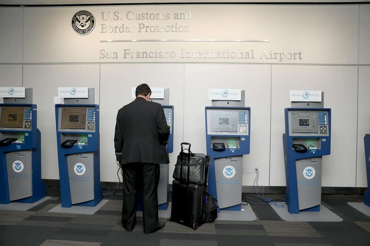 View of he Global Entry computers at the U.S. Customs and Border Protection at the San Francisco International airport on Thursday, July 26, 2018 in San Francisco, Calif.