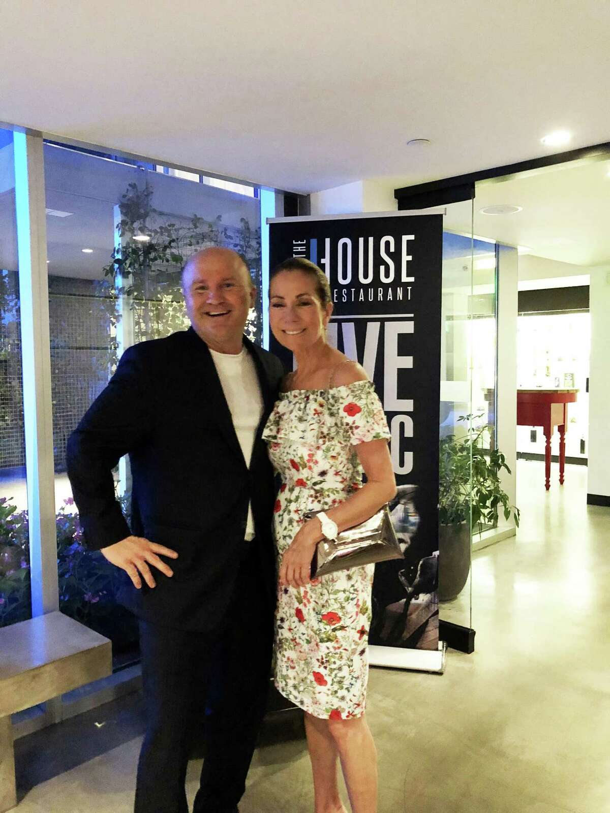 Tony Capasso, food and beverage manager of the JHouse in Riverside, poses with ‘Today’ show co-host Kathie Lee Gifford at the JHouse last weekend.