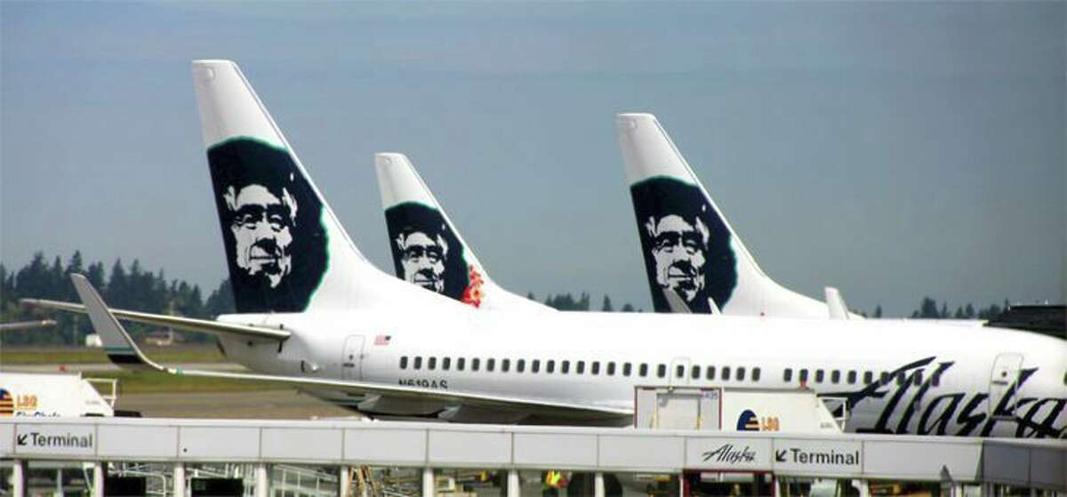 FILE PHOTO: Alaska Airlines planes. A flight leaving San Francisco International Airport for New Orleans was diverted to Los Angeles Sunday afternoon.
