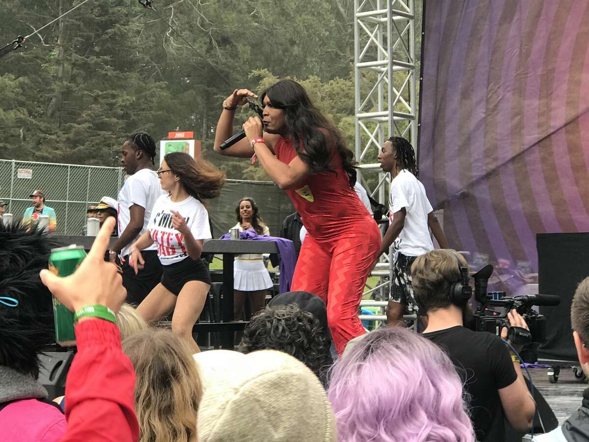 Katey Red and Brenda Buenviaje host the fifth annual Beignets and Bounce Brunch at Outside Lands on Sunday, August 12, 2018.