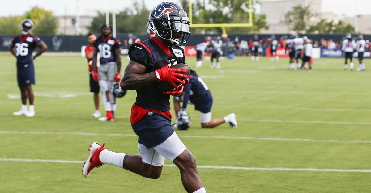 PHOTOS: Texans training camp Houston Texans wide receiver DeAndrew White (11) makes a catch while working with the Texans quarterbacks during training camp at the Methodist Training Center on Saturday, Aug. 11, 2018, in Houston. Browse through the photos to see action from the Texans' practice at the Methodist Training Center on Aug. 13.