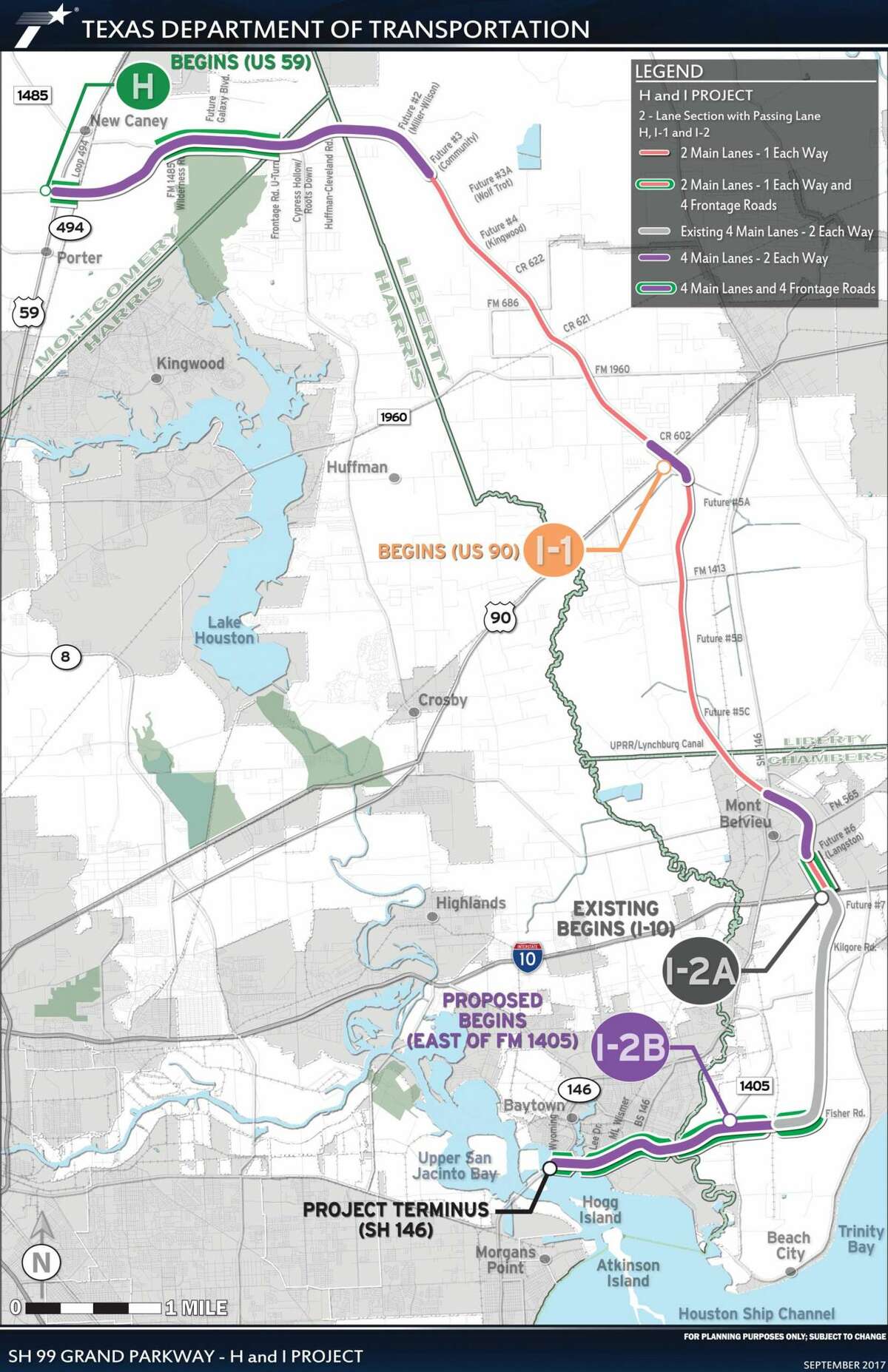 Grand Parkway Segment H Map Construction On The Grand Parkway In New Caney, Baytown To Begin