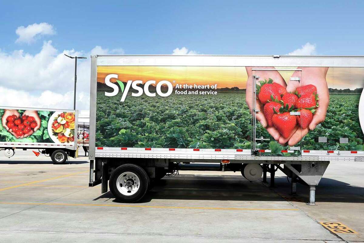 Sysco trucks at Sysco Houston at 10710 Greens Crossing Blvd.