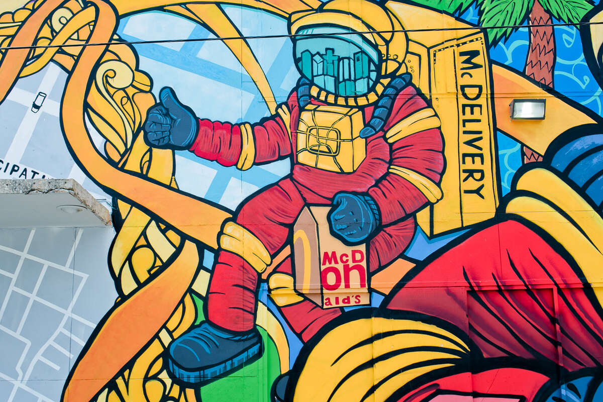 New mural in EaDo mixes McDonald's with Houston city life