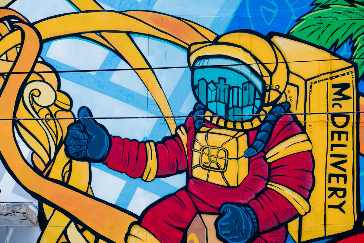 New mural in EaDo mixes McDonald's with Houston city life