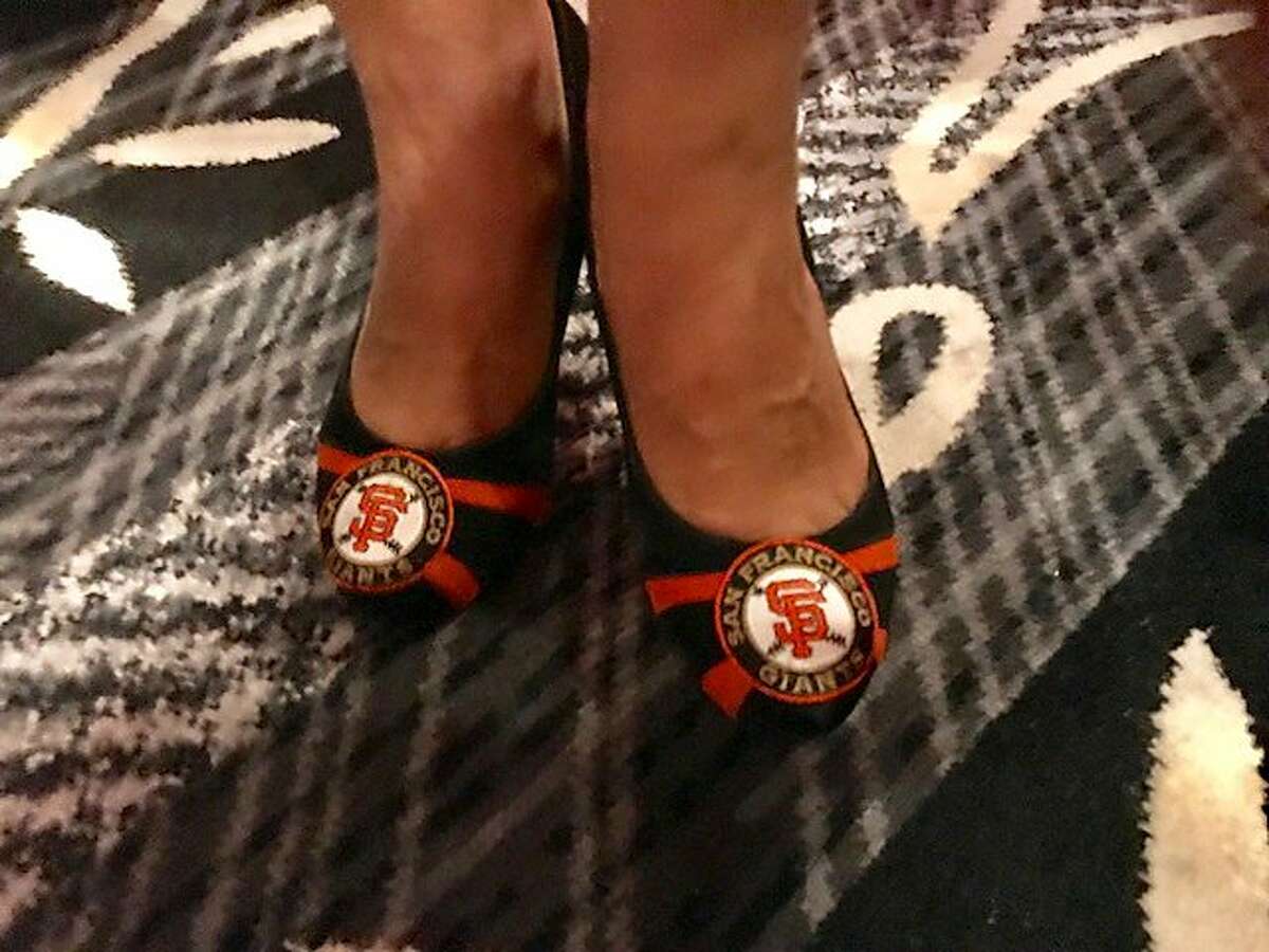 Shoes of Renel Brooks-Moon, Giants announcer