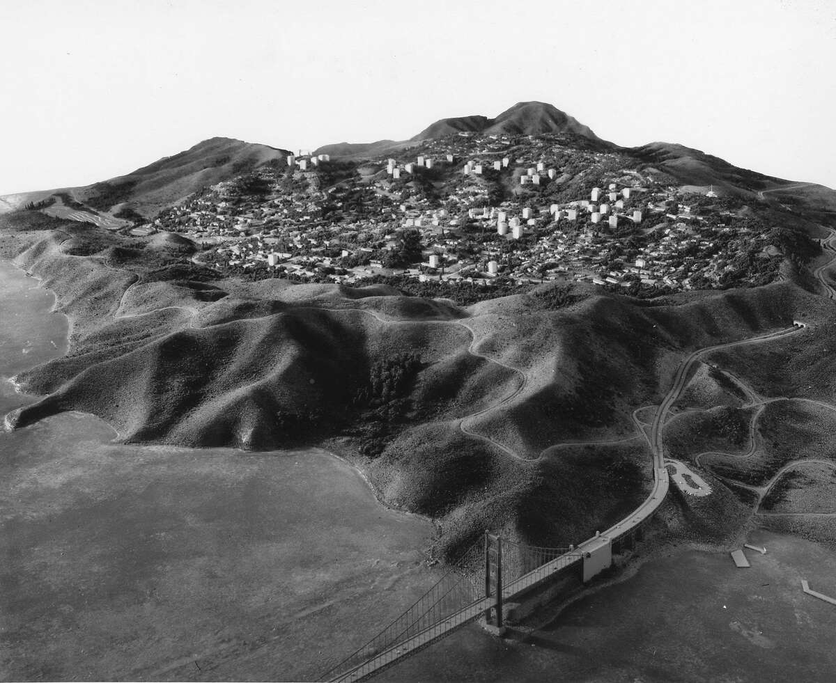 Photo drawing of Marincello, the planned housing development North of Fort Baker Handout photo provided by Aero Photographers Inc. June 24, 1965
