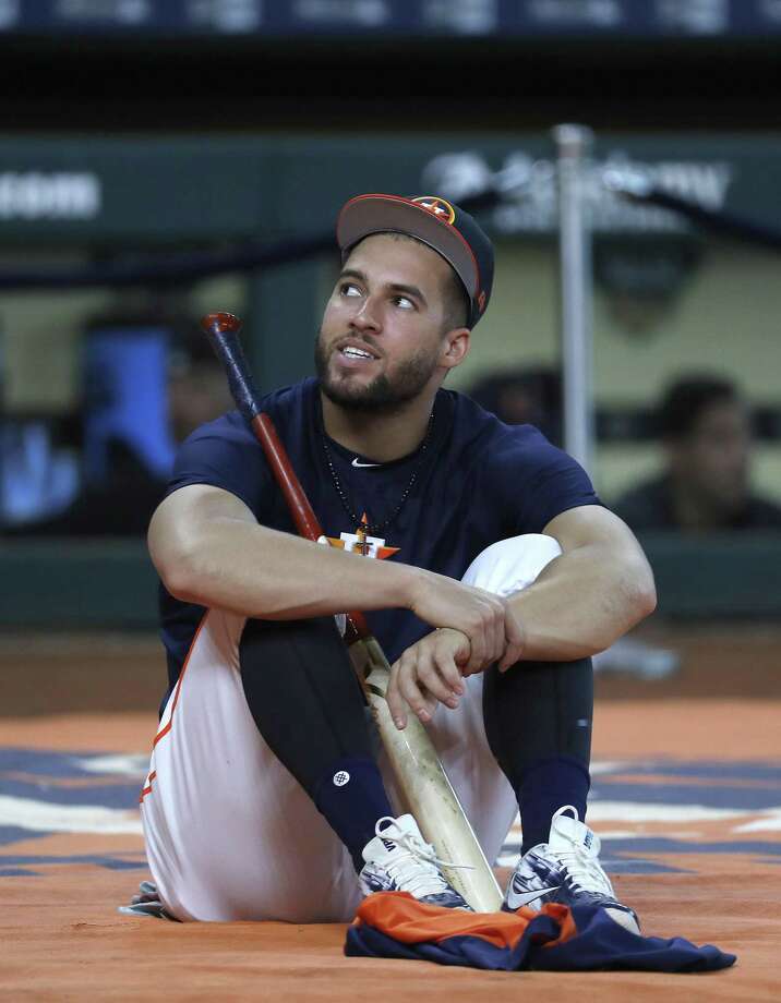 George Springer scratched from Astros' lineup with quad soreness - Houston Chronicle