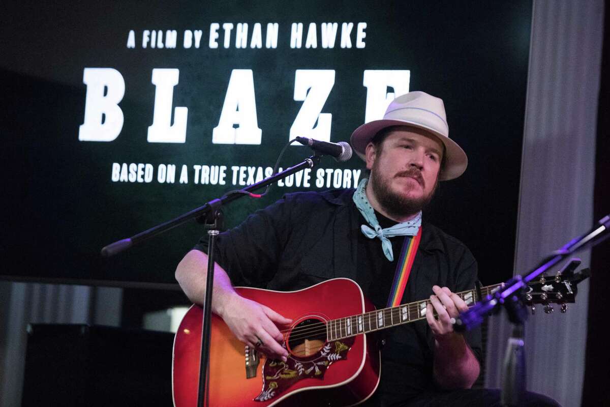 “Blaze” actor Ben Dickey performs a set of songs from the film “Blaze” in Houston.