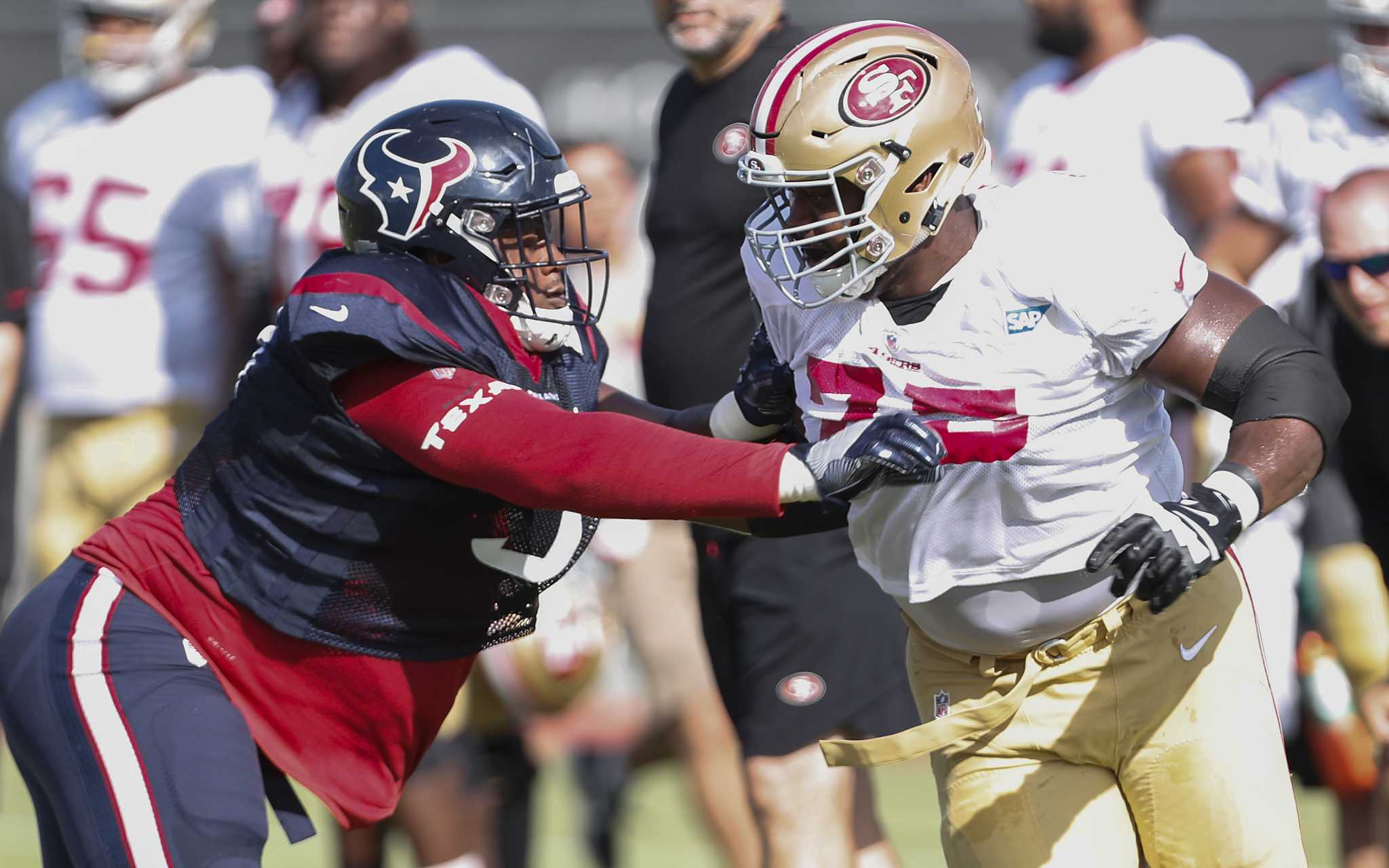 Fight at Houston Texans camp after tempers flare between DeAndre Hopkins  and 49ers' Jimmie Ward