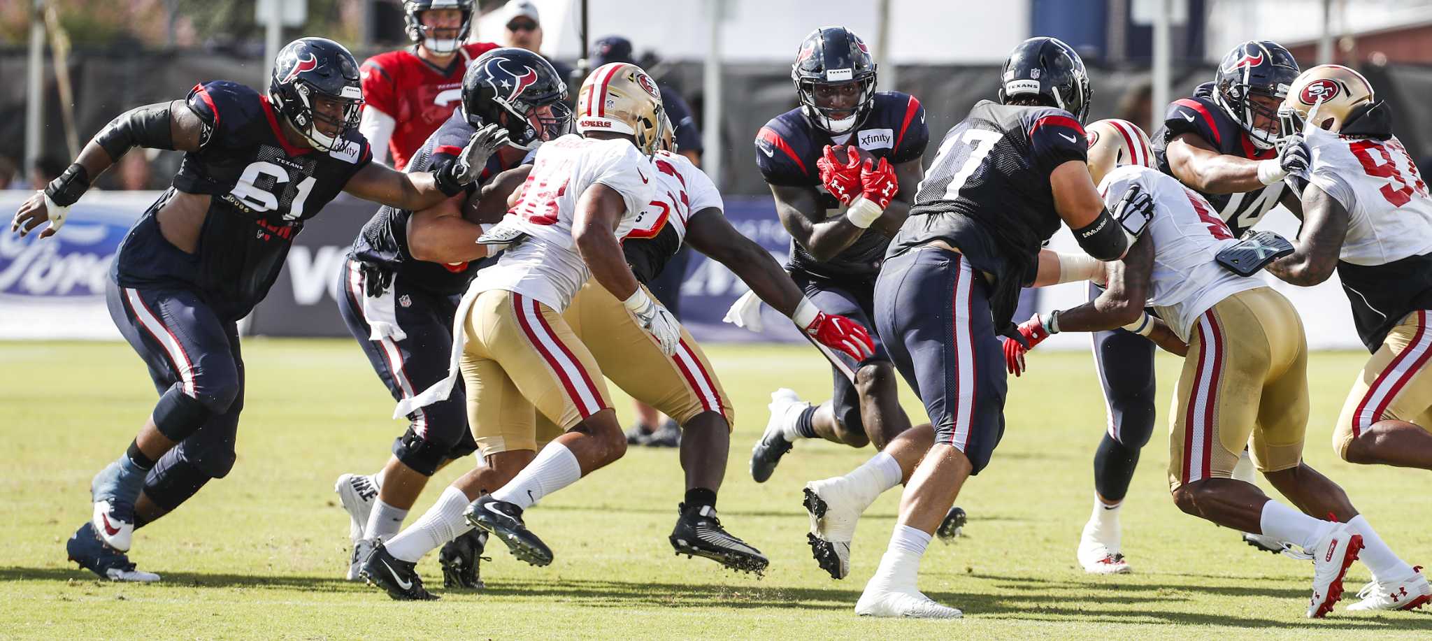 Fight at Houston Texans camp after tempers flare between DeAndre Hopkins  and 49ers' Jimmie Ward