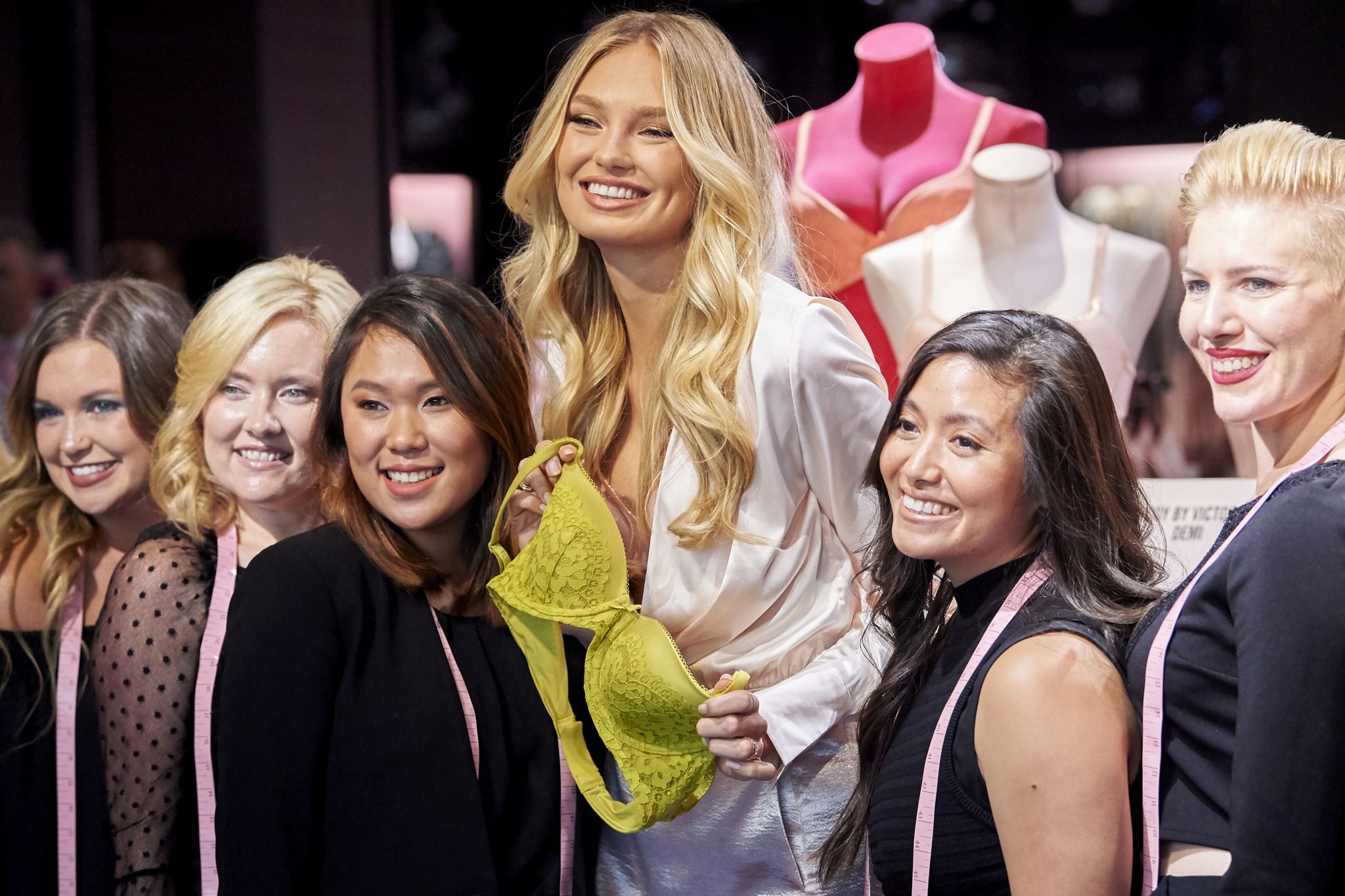 Victoria's Secret Angel Romee Strijd promotes the bra fitting