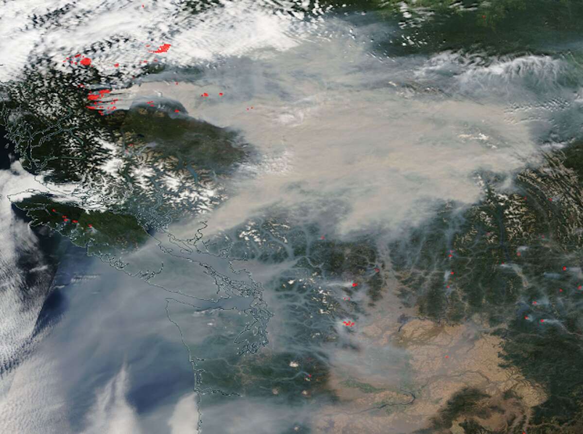British Columbia burns create a vast blanket of smoke