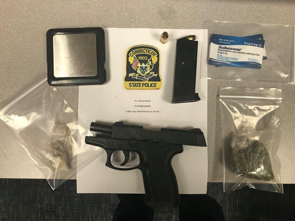 Troopers seize handgun during traffic stop, arrest 1