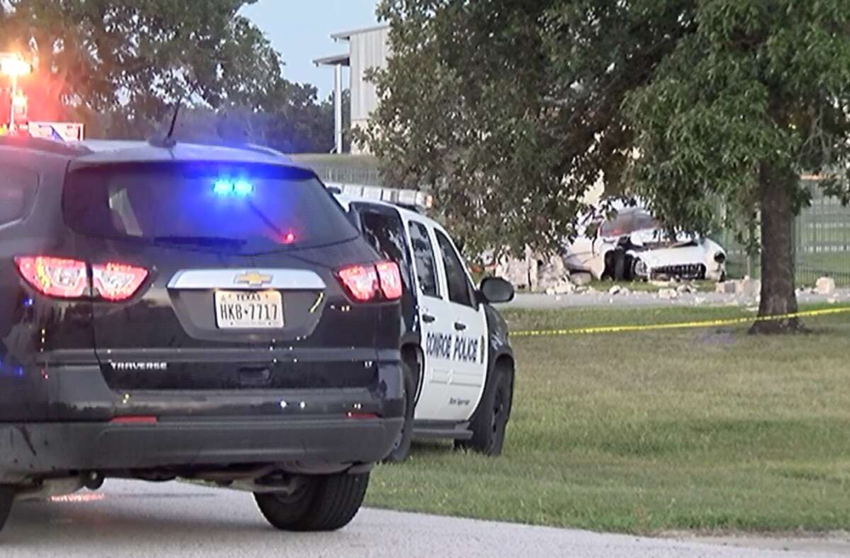 The driver was killed Friday, Aug. 17, 2018, after striking a concrete pillar at the entrance of the Conroe-North Houston Regional Airport, according to authorities.