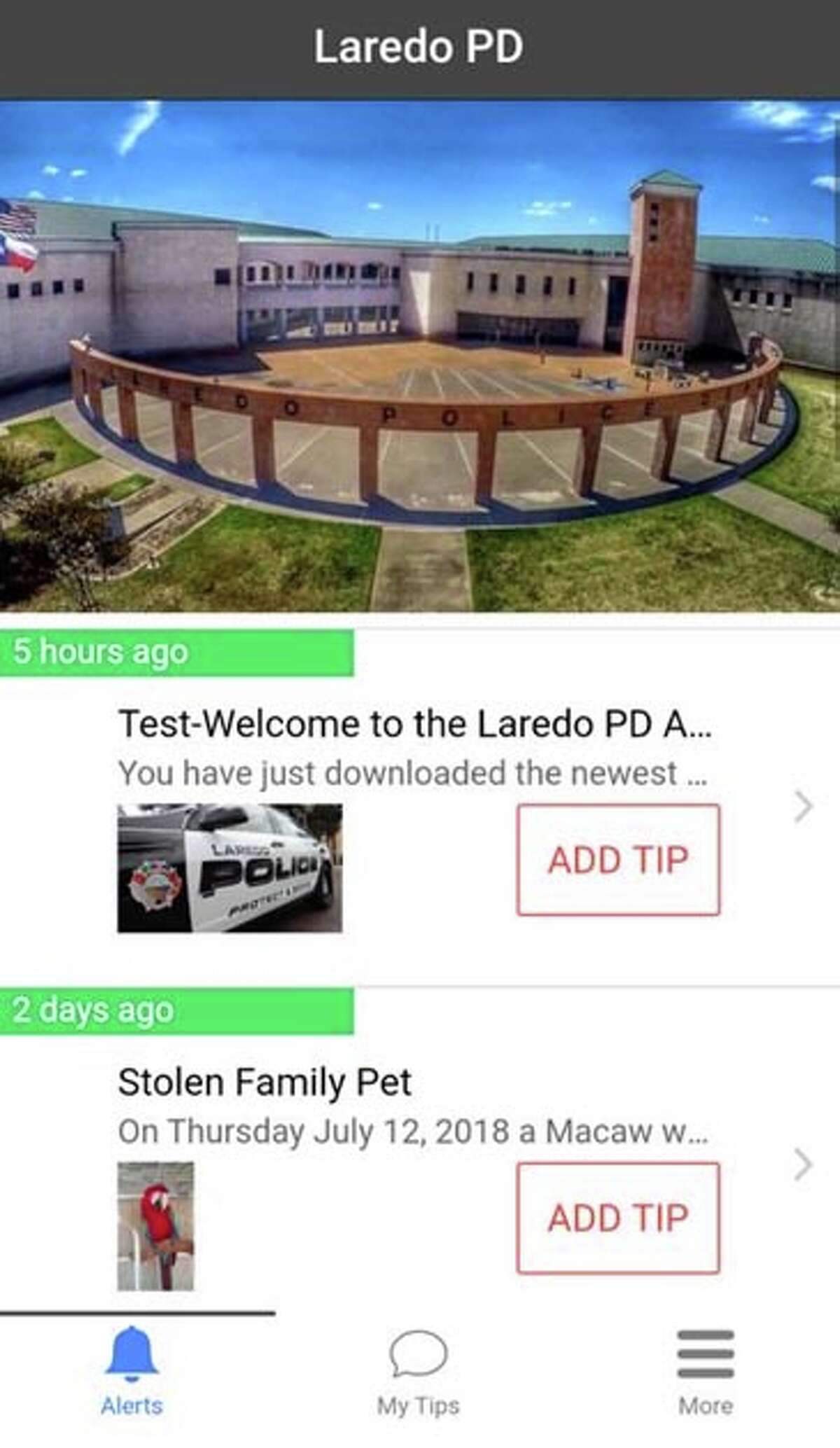 Laredo police launched their new app Thursday. With it, people will receive alert notifications of incidents occurring within the city. People can also submit information cases police need information on.