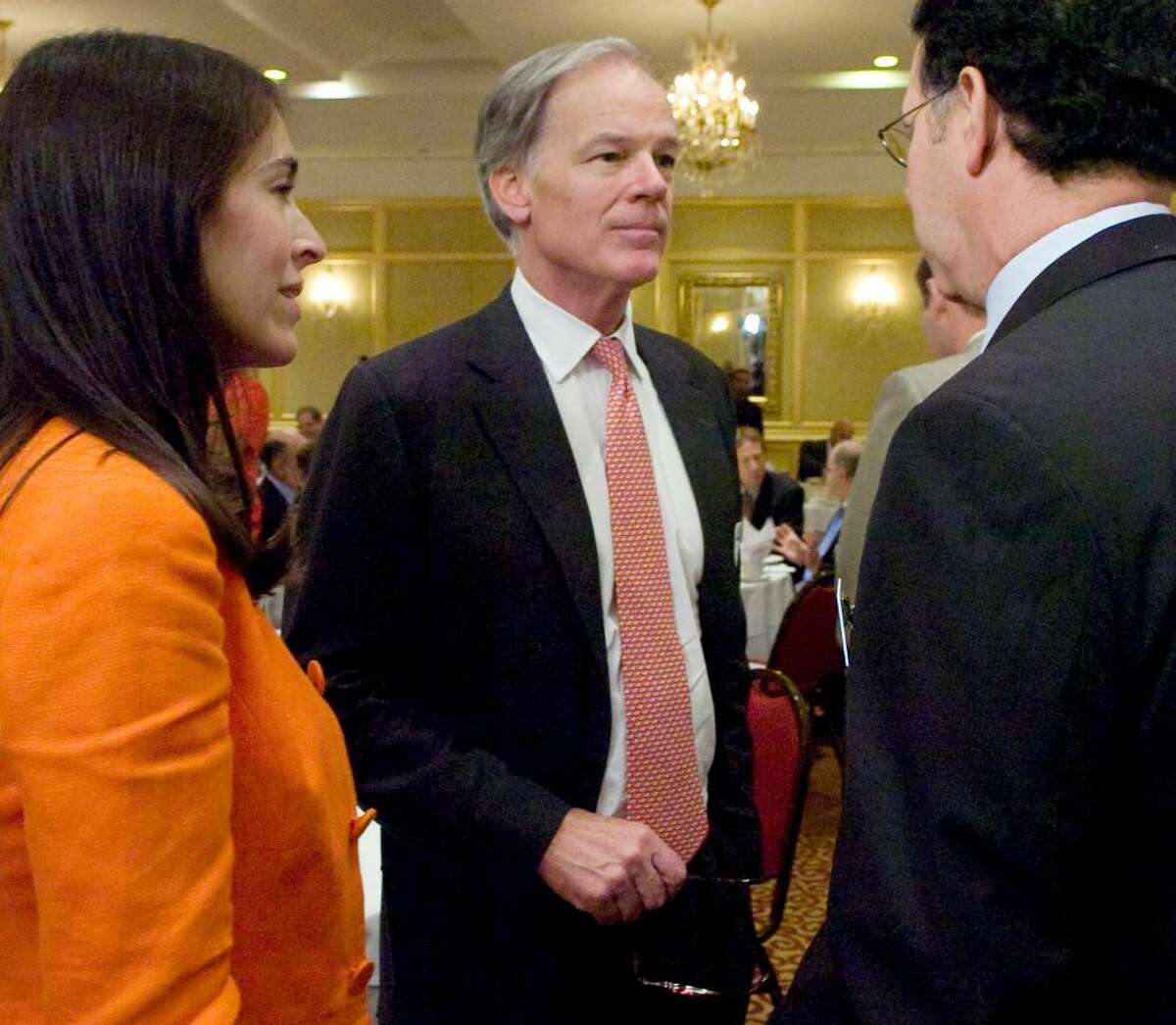 Republican candidate Tom Foley at the 2010 Gubernatorial Debate at the Stamford Plaza Hotel & Conference Center in Stamford, Conn. on Tuesday June 29, 2010.