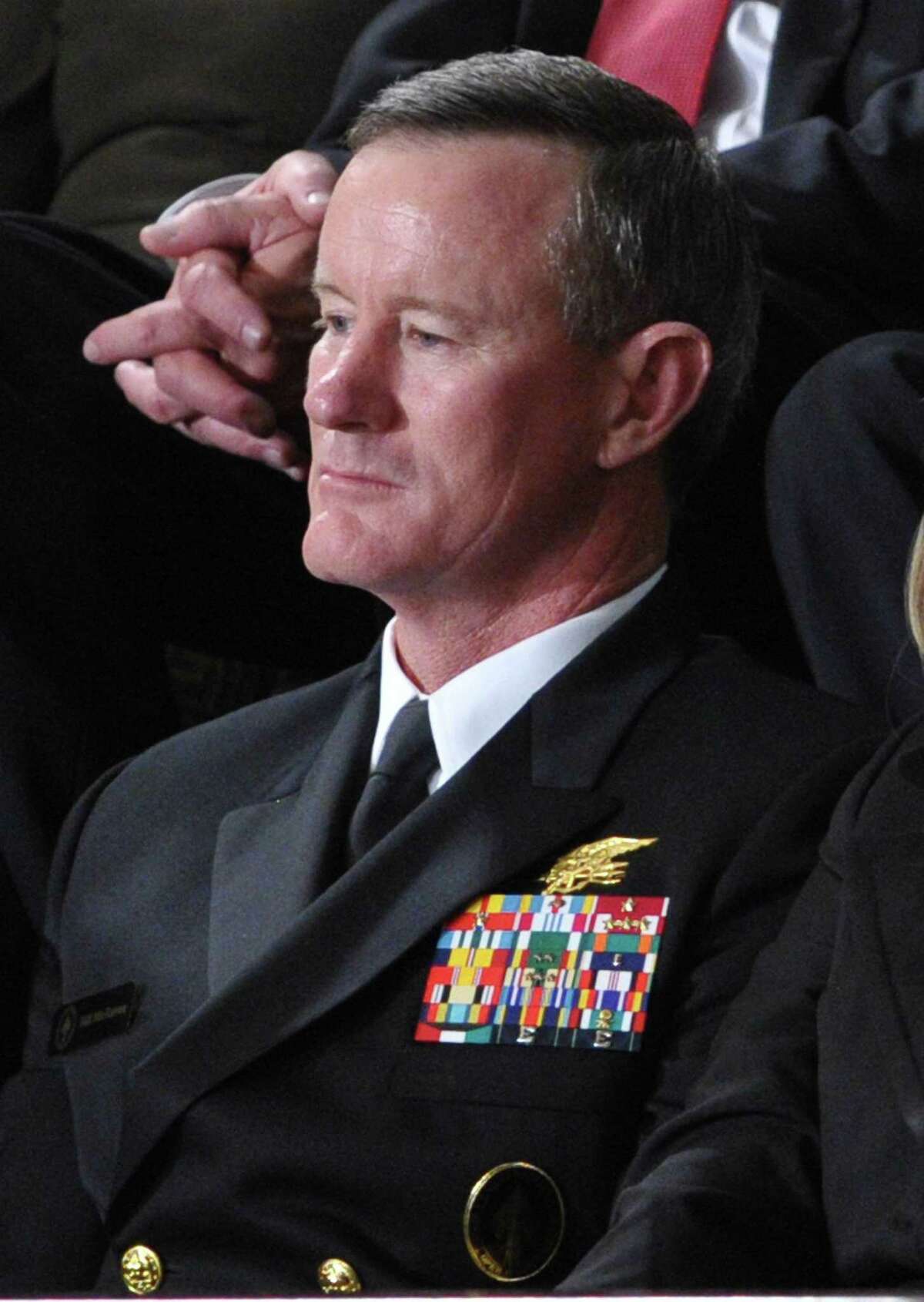 In this file photo taken on January 24, 2012, Admiral William McRaven, commander of the Joint Special Operations Command (JSOC), listens as President Barack Obama delivers his State of the Union address before a joint session of Congress on Capitol Hill in Washington, DC.