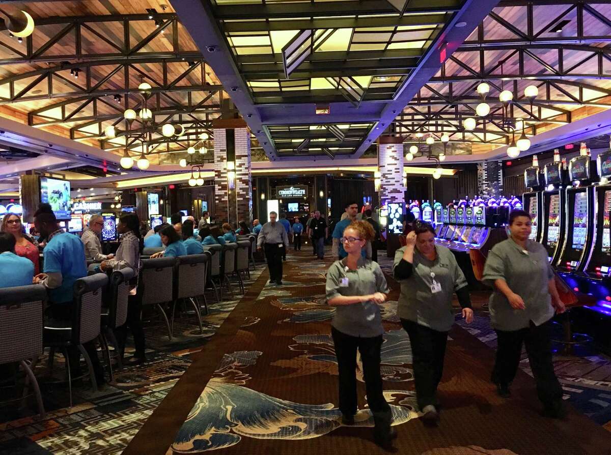 The casino floor at MGM Springfield, the $960 million casino complex that opened in August, 2018.